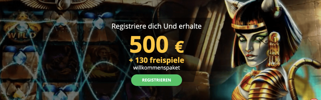 After the first deposit you will receive 500 euros and 130 free spins! Bob makes your game lucrative.